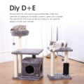 52 "DIY Cat Tower Tree Tree Pet Furniture Post Post with Plastic Brush